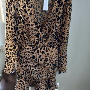 ~ASTR THE LABEL~ Brand NWT $158  S/M Nikita Dress~ Black/Dark Tan(Camel)~